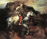 REMBRANDT Harmenszoon van Rijn The Polish Rider  A Lisowczyk on horseback. oil painting reproduction
